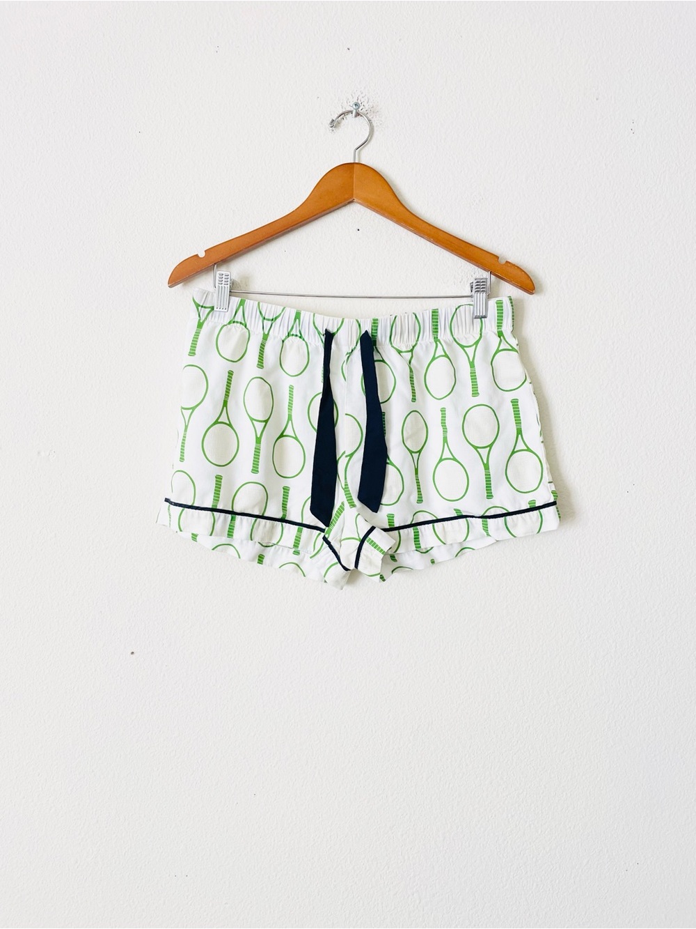 Katie Kime SMALL modal & cotton white green tennis sleep pajama set - Picture 7 of 10